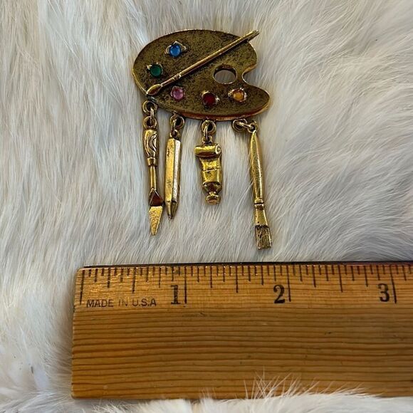 Artist Palette Brooch NEW - Picture 4 of 4